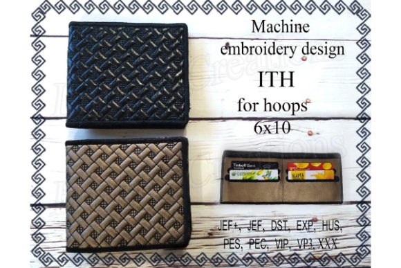 Billfold Machine Embroidery in the Hoop