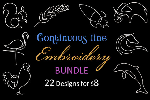 Continuous Line Embroidery Bundle