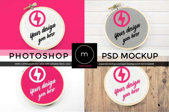 Embroidery Hoop Product Mock Up