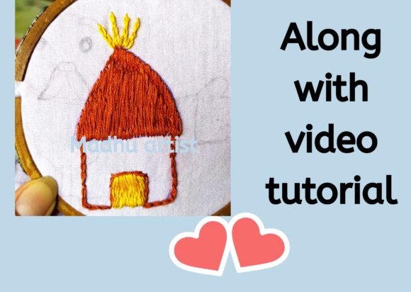 Hut Embroidery Pattern Craft
