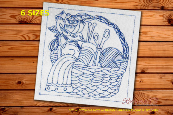 Sewing Basket Redwork Review
